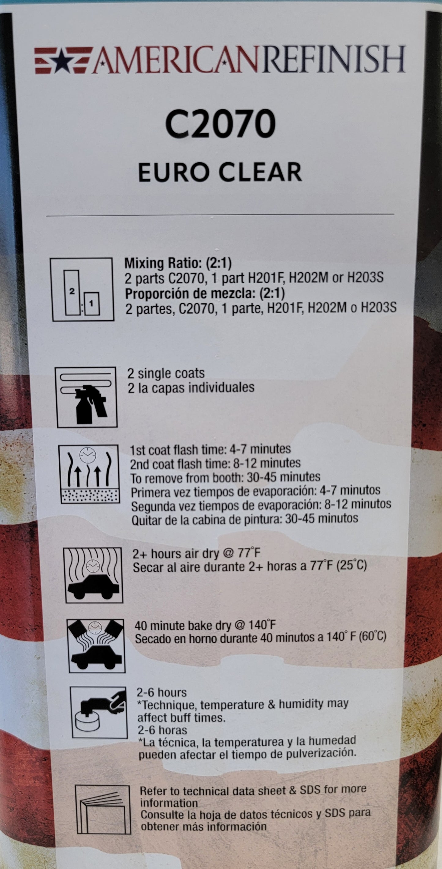 American Refinish C2070 2:1 Euro Clear Kit