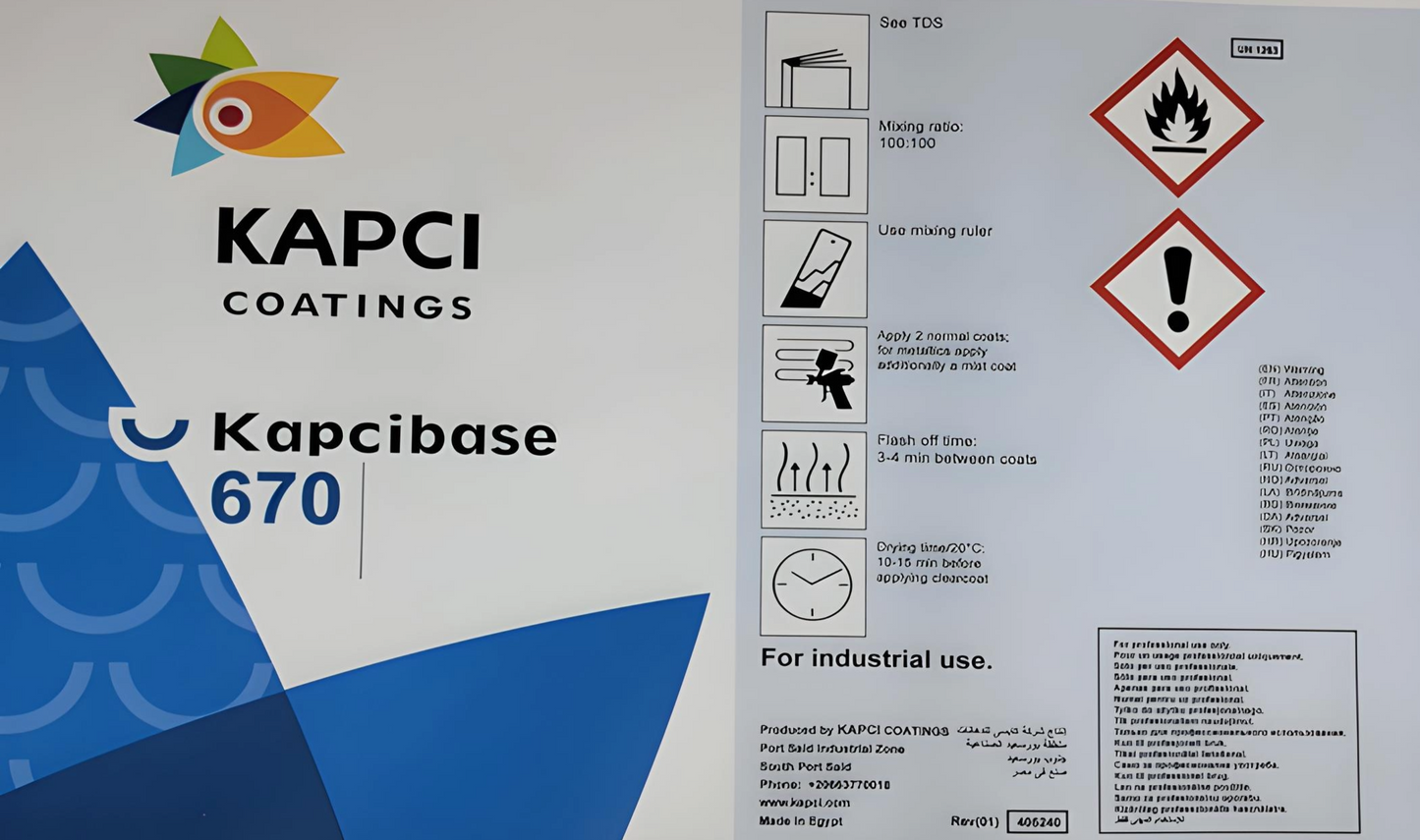 Kapci 670 1:1 Basecoat (Choose option and add specific factory code in cart notes)