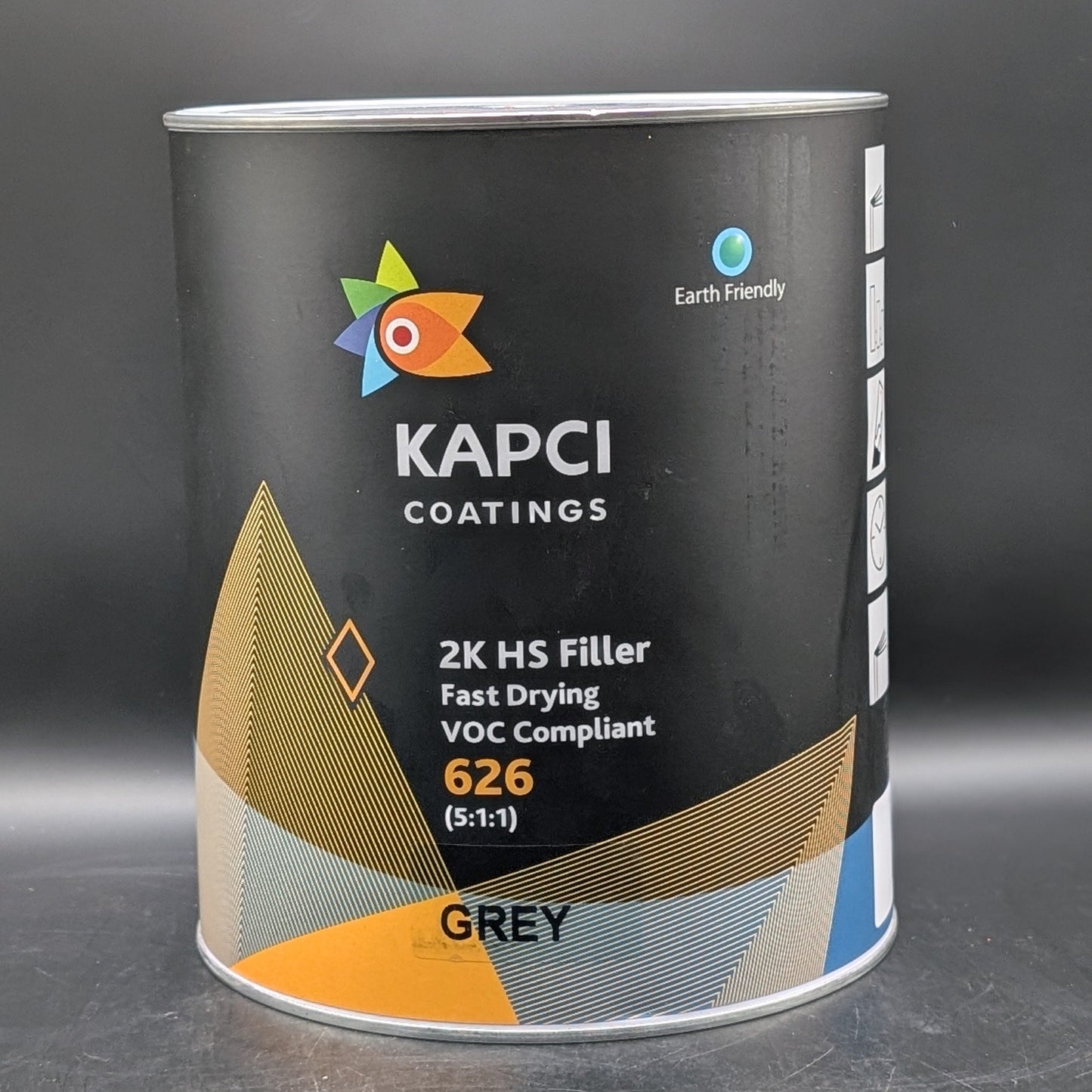 Kapci 626G - 2K Fast Dry Filler Primer - Grey
