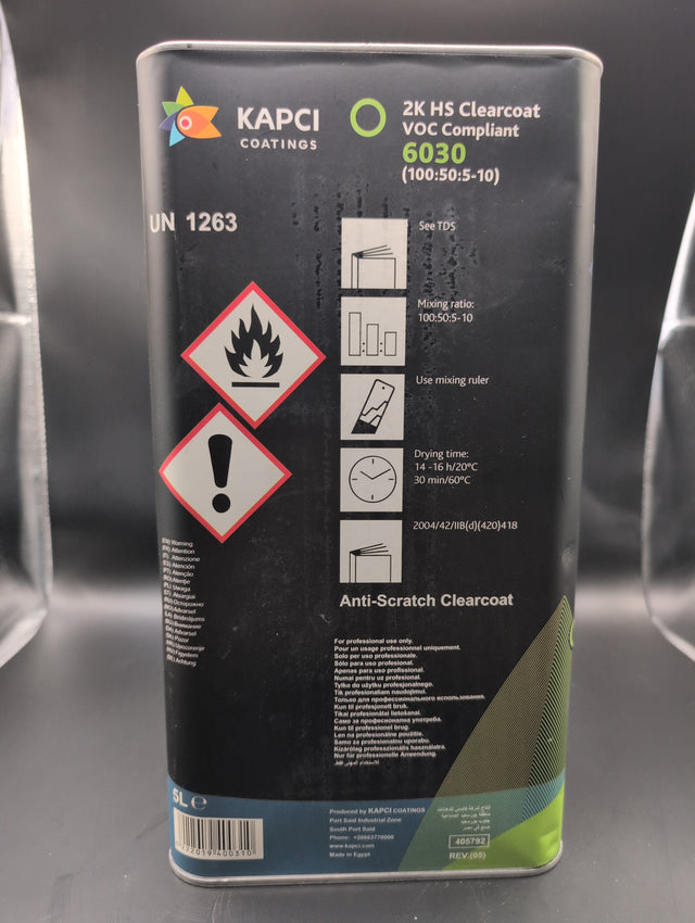Kapci 6030 2K HS Clearcoat VOC Compliant 5L