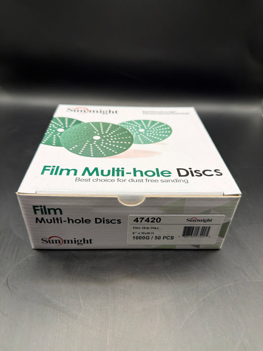6" Velcro Film Multihole Sanding Disc – 50 Pack
