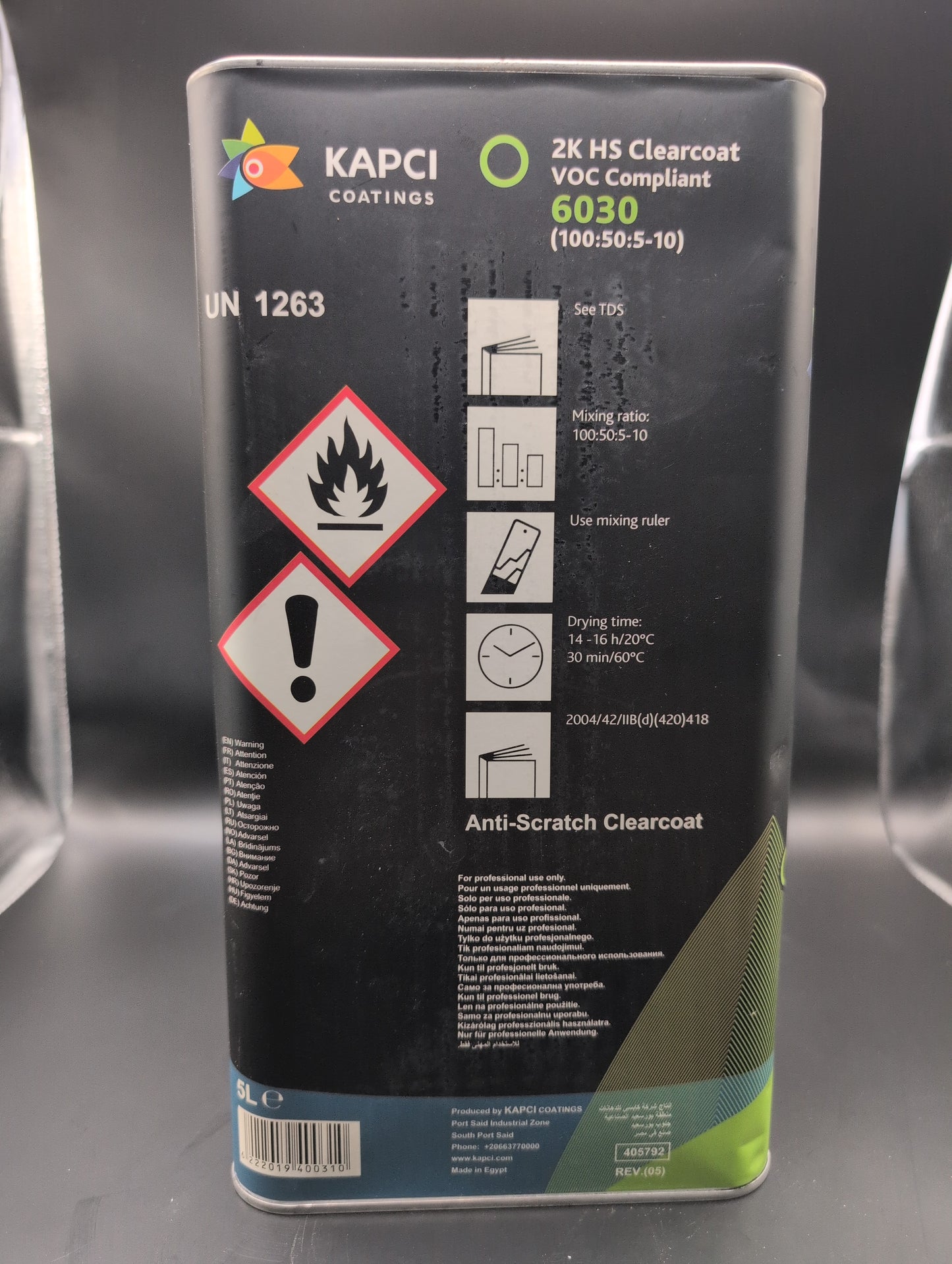 Kapci 6030 2K HS Clearcoat VOC Compliant 5L